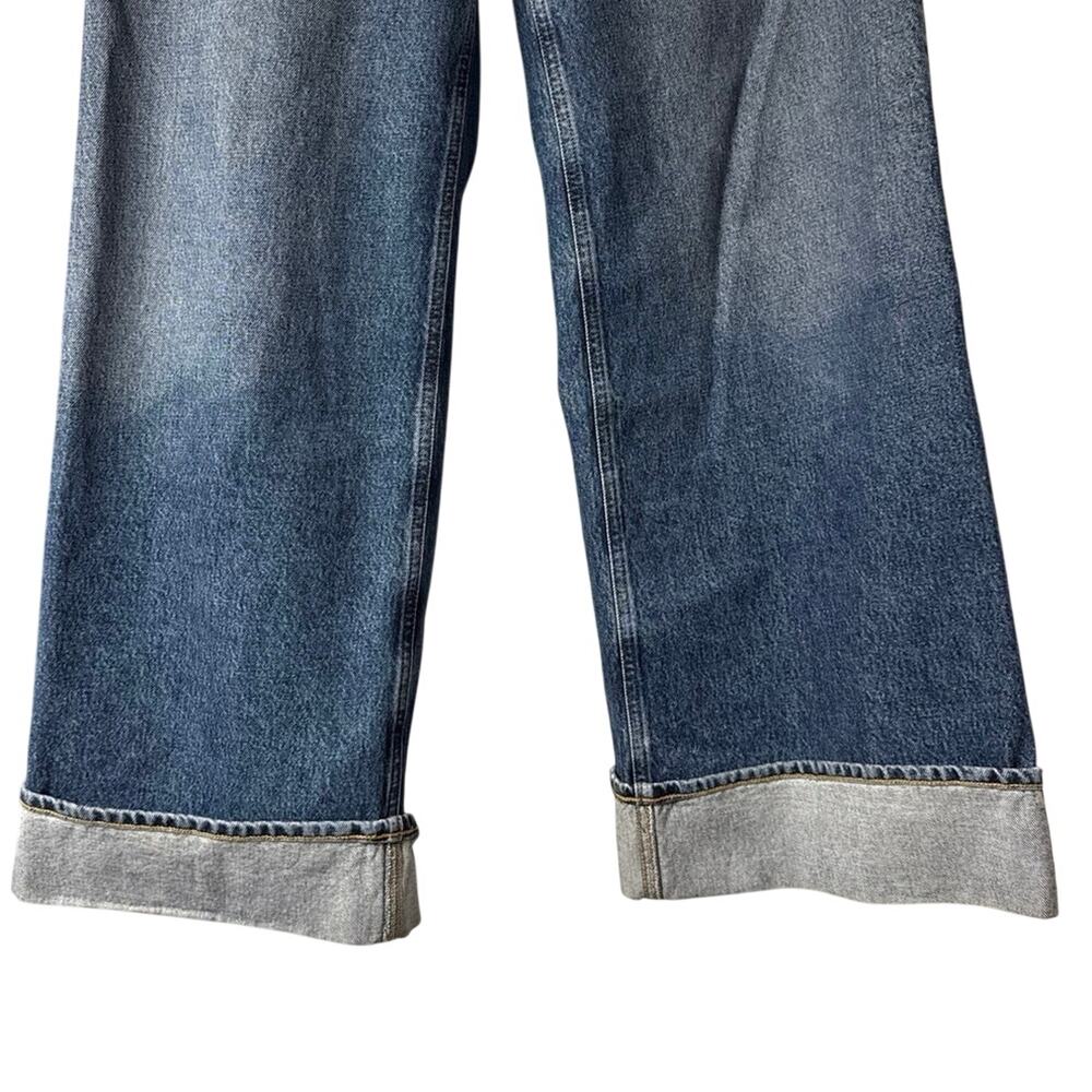 AGOLDE Dame High Rise Wide Leg Cuffed Jean Medium Wash | Women’s Size 28 EUC - Picture 8 of 12